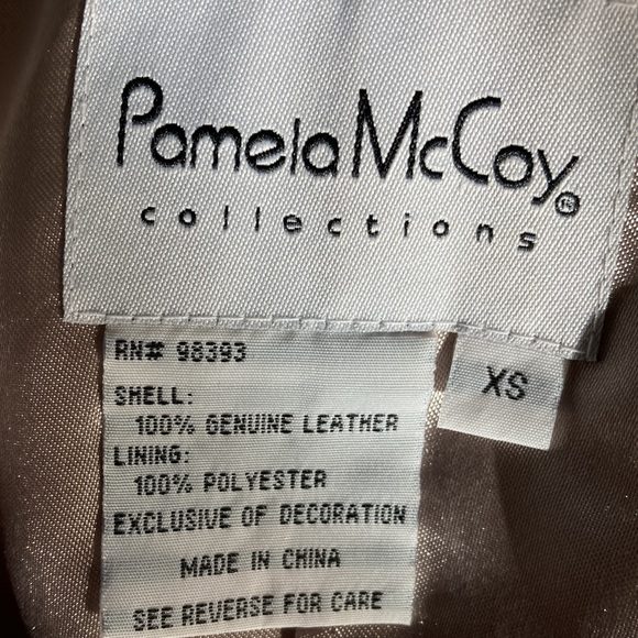 Leather jacket Pamela McCoy XS vintage - Picture 6 of 12